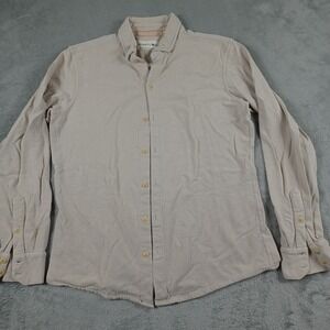 Normal Brand Shirt‎ Mens Medium Brown Button Up Long Sleeve Preppy